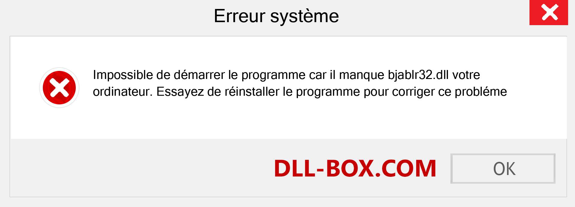 Le fichier bjablr32.dll est manquant ?. Télécharger pour Windows 7, 8, 10 - Correction de l'erreur manquante bjablr32 dll sur Windows, photos, images